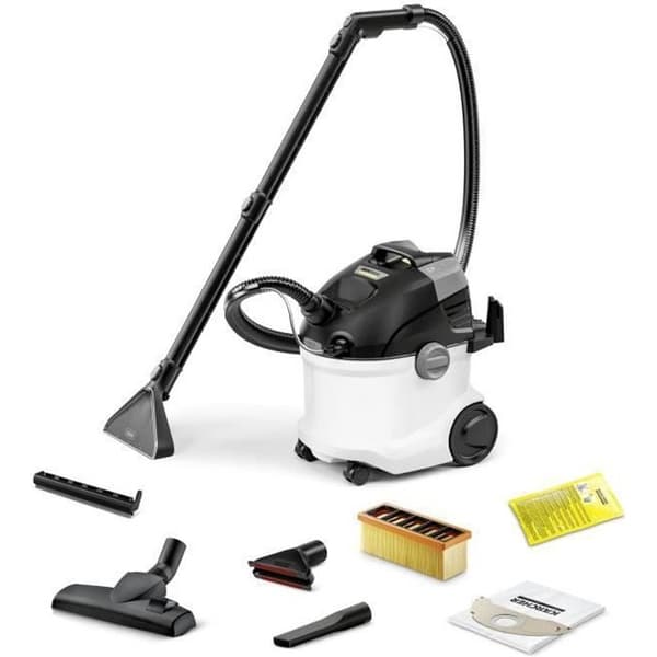 Karcher SE 5 dammsugare - Djup rengöring av tyger - 1000 W Svart, Vit