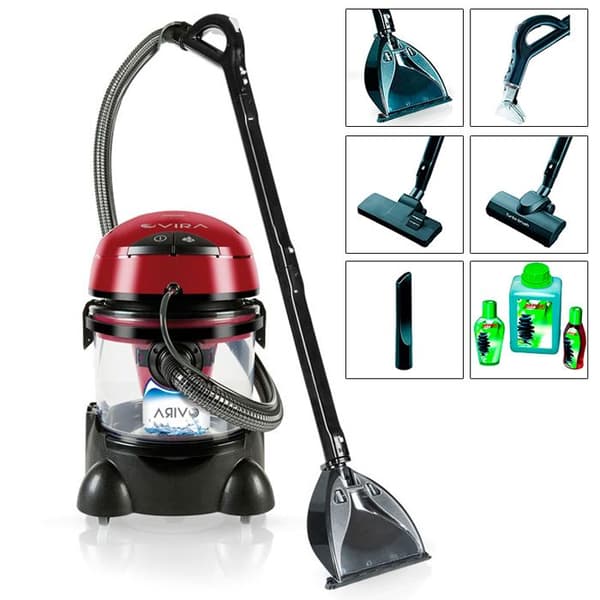 MPM Vira 4 in 1 2400W våt/torr mattschampodammsugare - röd