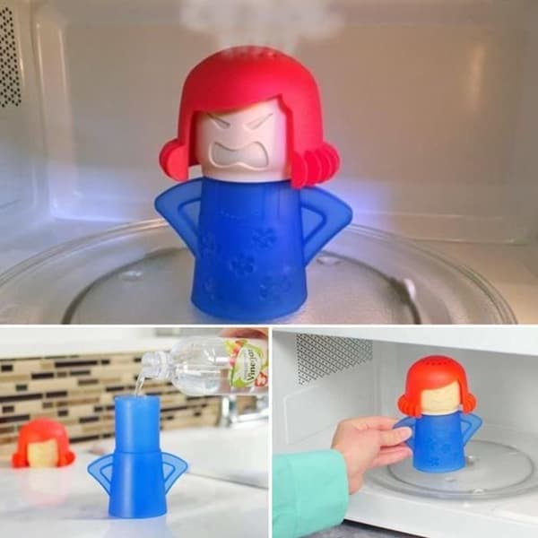 Arg mamma mikrovågsrengöring
