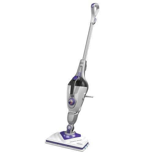 Black &amp; Decker BHSM1615DSM, Stick ångtvätt, 0,5 L, Lila, Vit, 1,5 m, 1600 W, Matta, Hårt golv, Klädsel Lila, Vit
