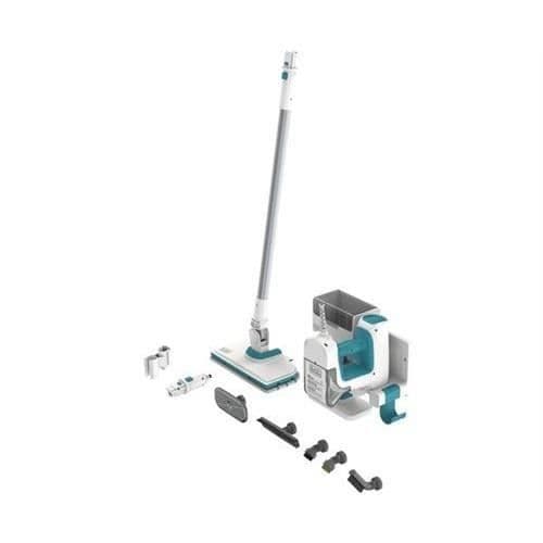 Black+Decker Black+Decker BHSM15FX10-QS 1500 W Ångtvätt vit och blå - 5035048790281 Blå, Silver, Vit
