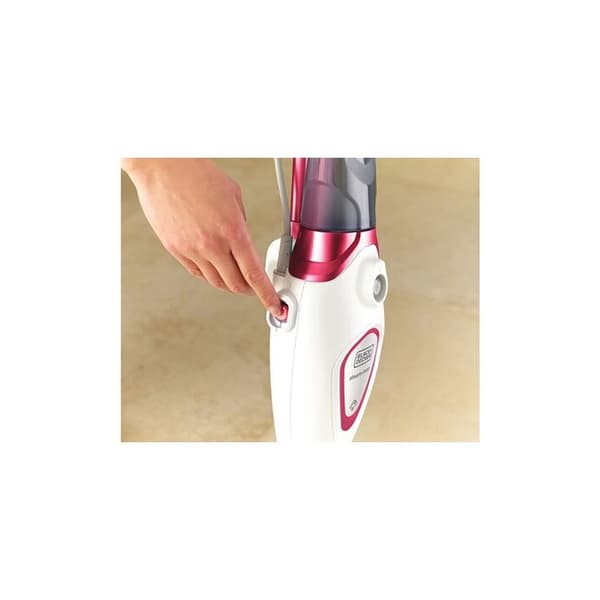 Black &amp; Decker BDS1616R påslös kvast ångtvätt - Vit - 1600 Watt - 0,35 L - 110 g/min