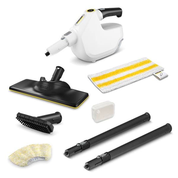 Ångmopp - KARCHER - SC 1 Multi &amp; Up - 3 i 1 - Uppvärmningstid 30 sek - Obegränsad autonomi Svart, Gul
