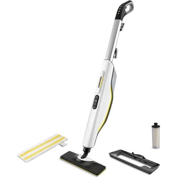 KARCHER SC 3 Upright EasyFix - Ångmopp - 1600W - Snabb uppvärmning 30 sek - Rengör 60 m² - Eliminerar upp till 99,99 % av virus. Svart, Vit