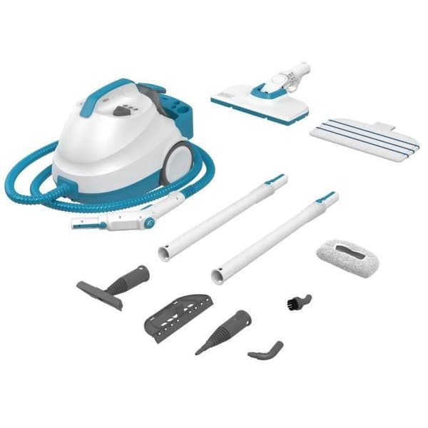 Multifunktions slädångtvätt - BLACK &amp; DECKER BHSMP2008-QS - 2000 W - 8 tillbehör - 4 barer - Vit / grå / blå