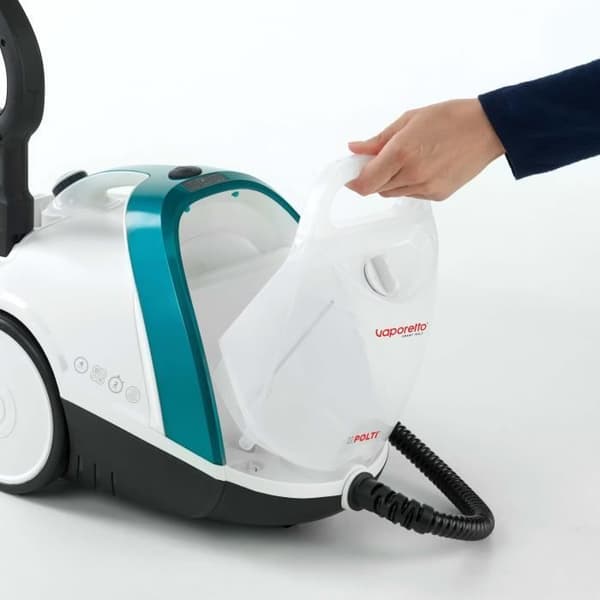 POLTI VAPORETTO SMART 100 T - Ångtvätt - obegränsad autonomi - 4 BAR - 110g/min - 1500W - 9 tillbehör - Turkos