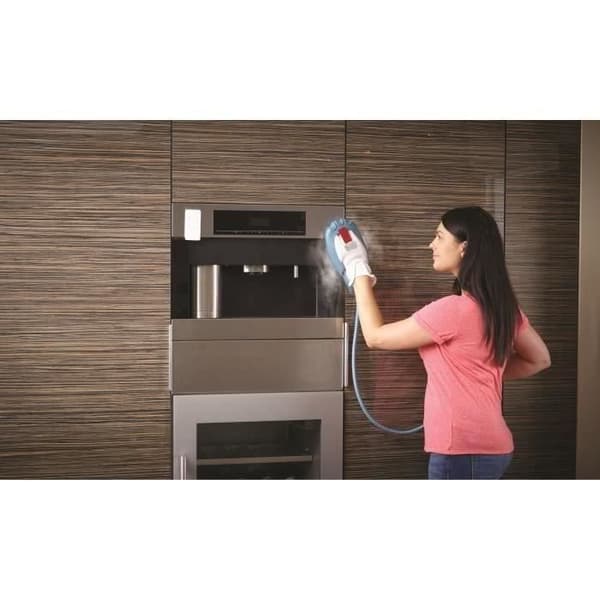 BLACK & DECKER - - Trådbunden ångmopp - 11 i 1 - 1600 W - 500ml tank (varar 20min) - SteamMitt - vit/turkos - BHSM166DSM