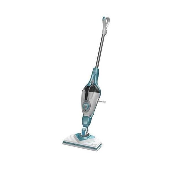 BLACK & DECKER - - Trådbunden ångmopp - 11 i 1 - 1600 W - 500ml tank (varar 20min) - SteamMitt - vit/turkos - BHSM166DSM