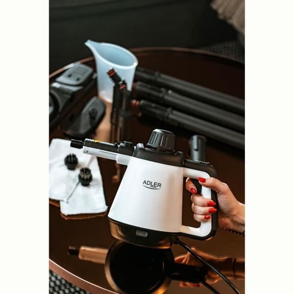 Bärbar multifunktionell handhållen ångtvätt under tryck Ångflöde 44g/m Adler AD7038 2000W Vit/Svart 03588
