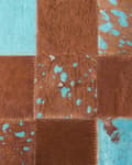 Miniatyrbild 5 av 6: Matta Brun/Blå Läder 80 x 150 cm Koskinn Handgjord