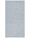Miniatyrbild 4 av 6: Matta Blå Bomull 80 x 150 cm Rektangulär Handvävd Modern Minimalistisk