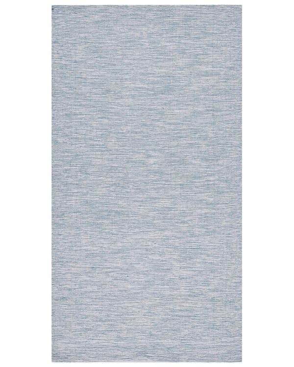 Matta Blå Bomull 80 x 150 cm Rektangulär Handvävd Modern Minimalistisk