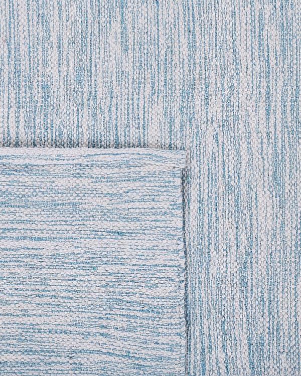 Matta Blå Bomull 80 x 150 cm Rektangulär Handvävd Modern Minimalistisk