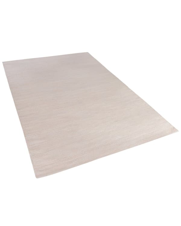 Matta Beige Bomull 140 x 200 cm Rektangulär Handvävd Modern Minimalistisk