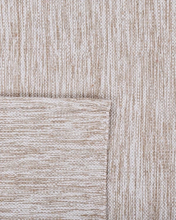 Matta Beige Bomull 80 x 150 cm Rektangulär Handvävd Modern Minimalistisk
