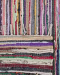 Miniatyrbild 5 av 5: Matta Ljus Flerfärgad Bomull Polyester 160 x 230 cm Randig med Fransar Rektangulär Handgjord Boho Eklektisk