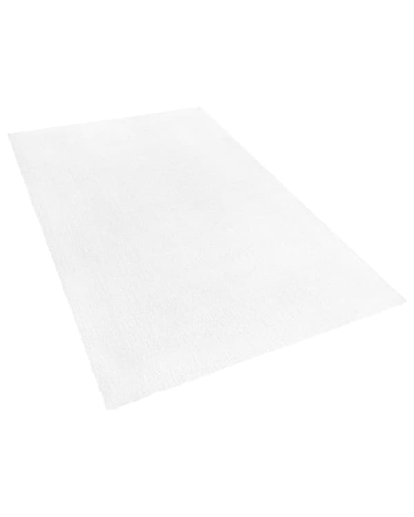 Shaggy Matta Vit 140 x 200 cm Modern Hög lugg Tuftad Rektangulär matta