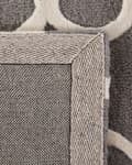 Miniatyrbild 6 av 6: Matta Grå Ull 140 x 200 cm Trellis Quatrefoil Mönster Handtuftad Orientalisk Marockansk Klöver