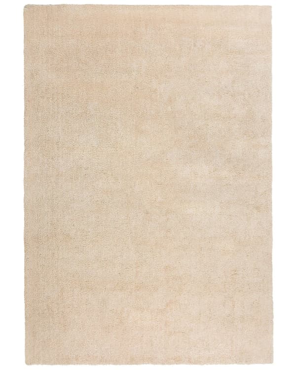 Matto vaalea beige 200 x 140 cm polyesteri suorakulmio puuvilla tuftattu pehmeä