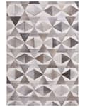 Pikkukuva 4 / 6: Matto harmaa 230 x 160 cm lehmännahka huopa käsintehty geometrinen suorakulmio