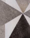 Pikkukuva 5 / 6: Matto harmaa 200 x 140 cm lehmännahka huopa käsintehty geometrinen suorakulmio