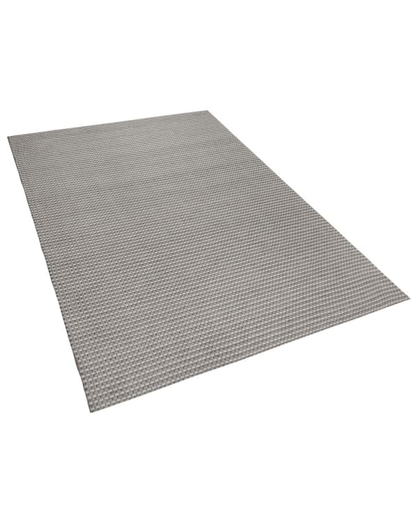 Matto tummanharmaa 200 x 140 cm villa polyesterihuopa suorakulmio tuftattu käsintehty