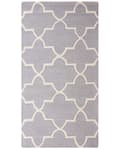 Pikkukuva 4 / 7: Matto vaaleanharmaa 150 x 80 cm villa puuvilla trellis-kuvio käsintehty suorakulmio