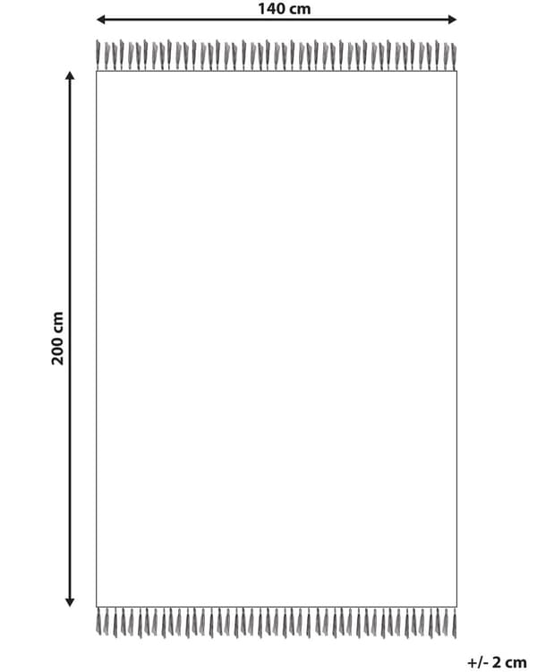 Matto tumma monivärinen 200 x 140 cm puuvilla polyesteri käsinkudottu suorakulmio