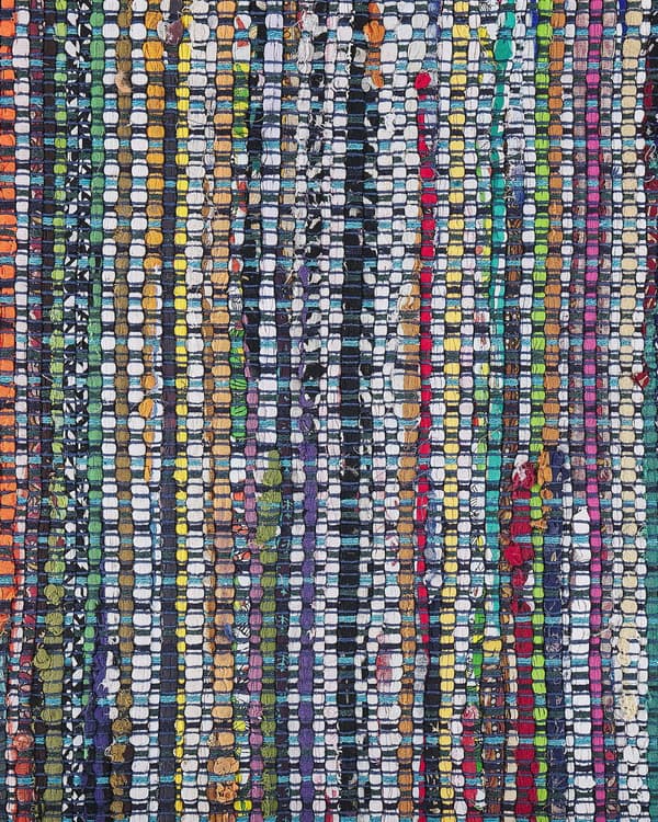Matto sininen 230 x 160 cm puuvilla käsinkudottu suorakulmio helppohoitoinen