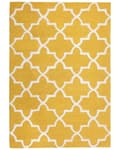 Pikkukuva 4 / 6: Matto keltainen 230 x 160 cm villa puuvilla trellis-kuvio käsintehty suorakulmio