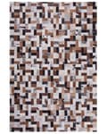 Pikkukuva 4 / 6: Matto monivärinen 230 x 160 cm tilkkutäkki lehmännahka huopa käsintehty