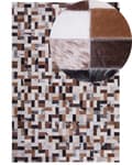 Pikkukuva 1 / 6: Matto monivärinen 230 x 160 cm tilkkutäkki lehmännahka huopa käsintehty