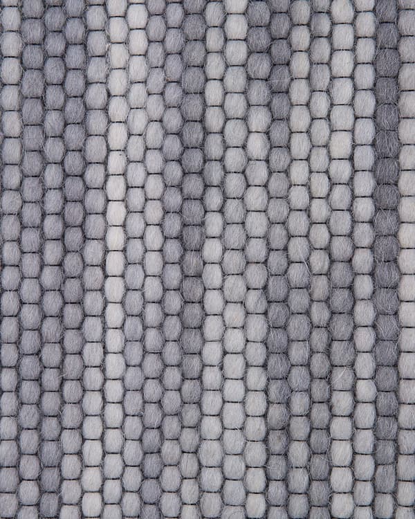 Matta Grå Ull och Polyester 140 x 200 cm Handvävd Modern Design