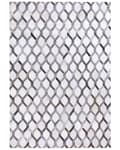 Miniatyrbild 6 av 8: Matta Grå Läder 160 x 230 cm Lappmönster Koskinn Geometrisk Rektangulär Modern