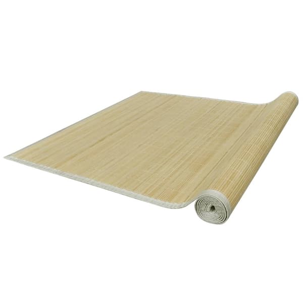 vidaXL tæppe 100x160 cm bambus naturfarvet