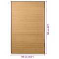 Miniatyrbilde 8 av 8: vidaXL Bambusteppe 100x160 brun