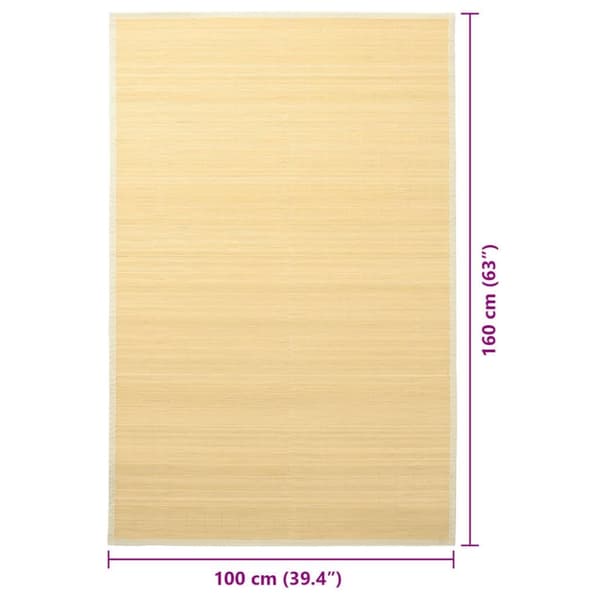 vidaXL Bambusteppe 100x160 naturell