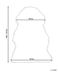 Pikkukuva 3 / 5: Lampaantalja viininpunainen 65 x 110 cm aito nahka boho moderni pehmeä lampaannahkamatto