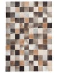Pikkukuva 4 / 6: Matto monivärinen 230 x 200 cm tilkkutäkki lehmännahka huopa käsintehty