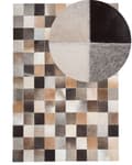 Pikkukuva 1 / 6: Matto monivärinen 230 x 200 cm tilkkutäkki lehmännahka huopa käsintehty
