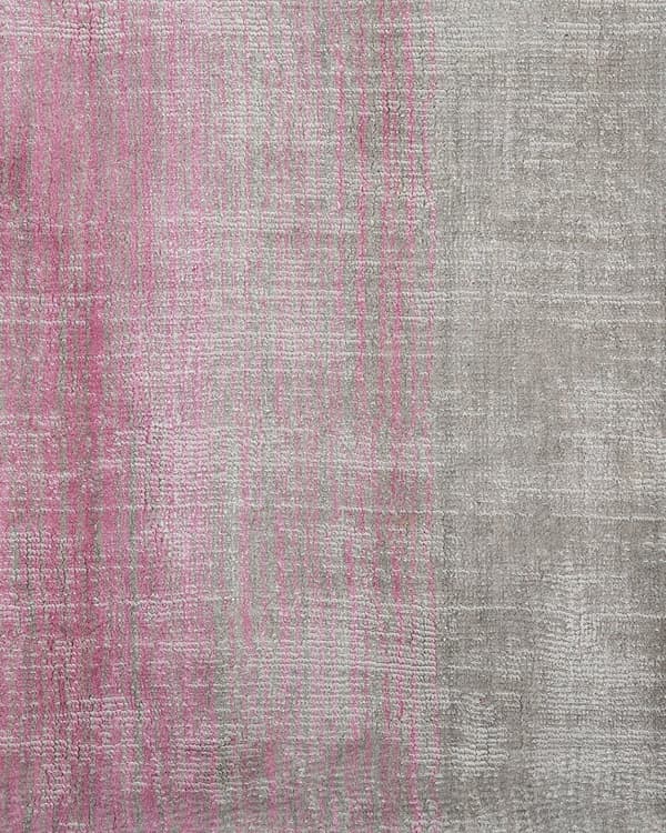 Matta Grå med Rosa 140 x 200 cm Ombre Effekt Viskos Modern Vardagsrum
