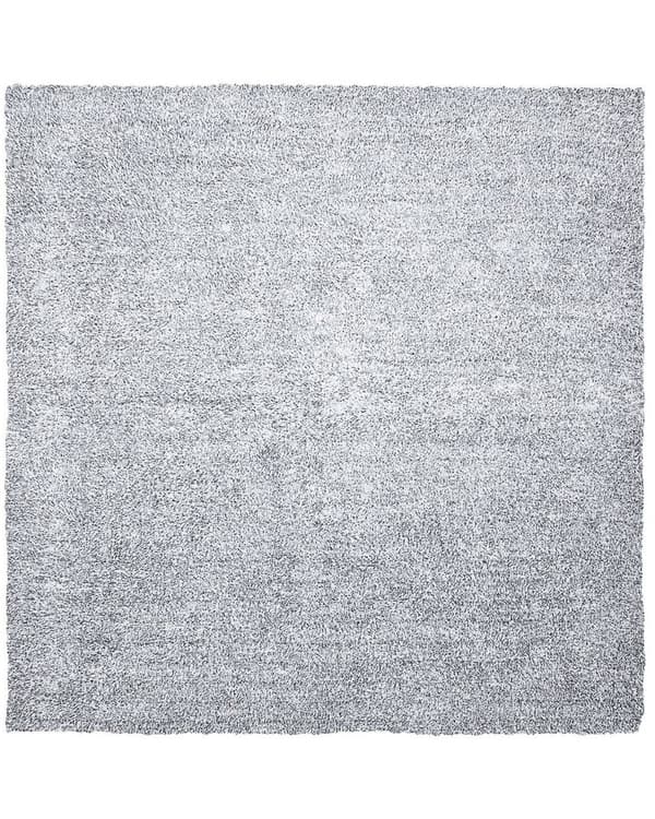 Matto mustavalkoinen 200 x 200 cm polyesteri neliö puuvilla tuftattu pehmeä