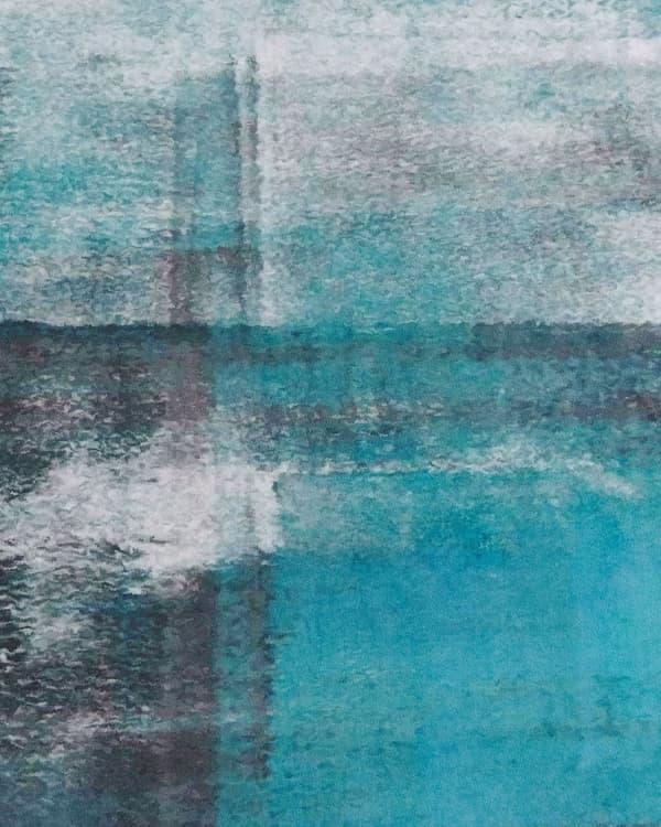 Matto sininen 80 x 150 cm polyesteri abstrakti kuvio lyhyt nukka suorakulmio liukumaton moderni