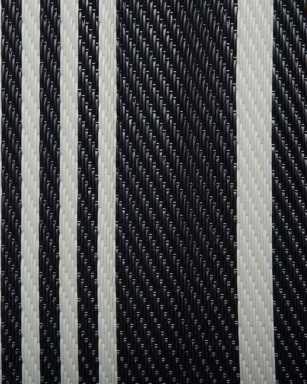 Ulkomatto musta 90 x 180 cm polypropeeni raidallinen suorakulmio kaksipuolinen