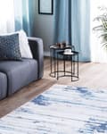 Pikkukuva 2 / 6: Matto beige sininen 160 x 230 cm polyesteri raidallinen liukumaton suorakulmio moderni