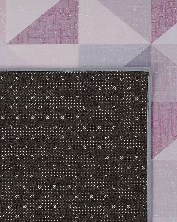 Matto monivärinen polyesteri 140 x 200 cm liukumaton geometrinen kuvio moderni retro