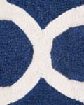 Miniatyrbild 5 av 6: Matta Blå Ull 160 x 230 cm Spalje Quatrefoil Mönster Handtuftad Orientalisk Marockansk Klöver