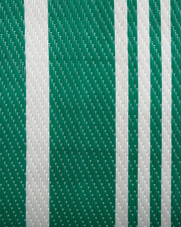 Utomhusmatta Inomhus Grön av Syntetiskt Material 90 x 180 cm med Randigt Geometriskt Mönster Miljövänligt i Modern och Minimalistisk Stil