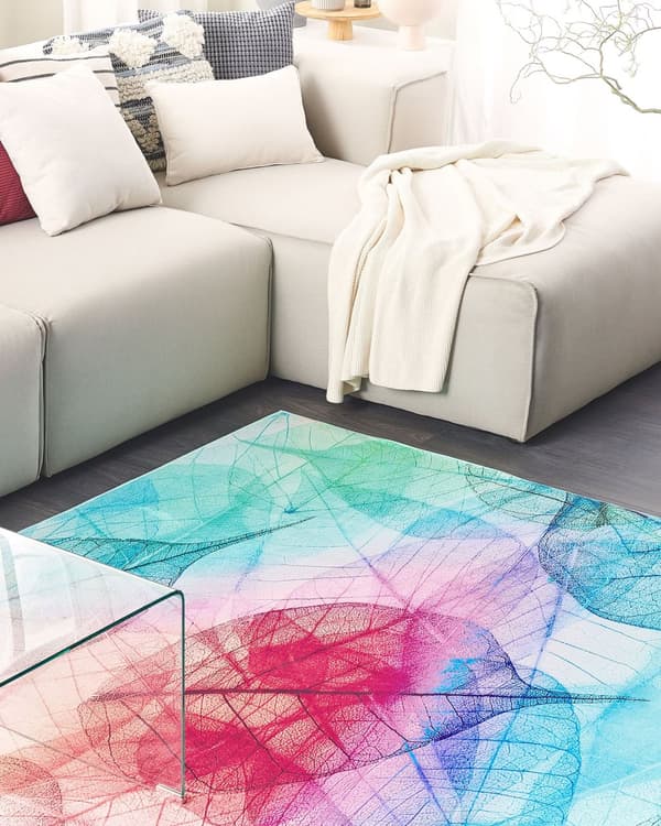 Matta Flerfärgad 160 x 230 cm Lövmönster Modern