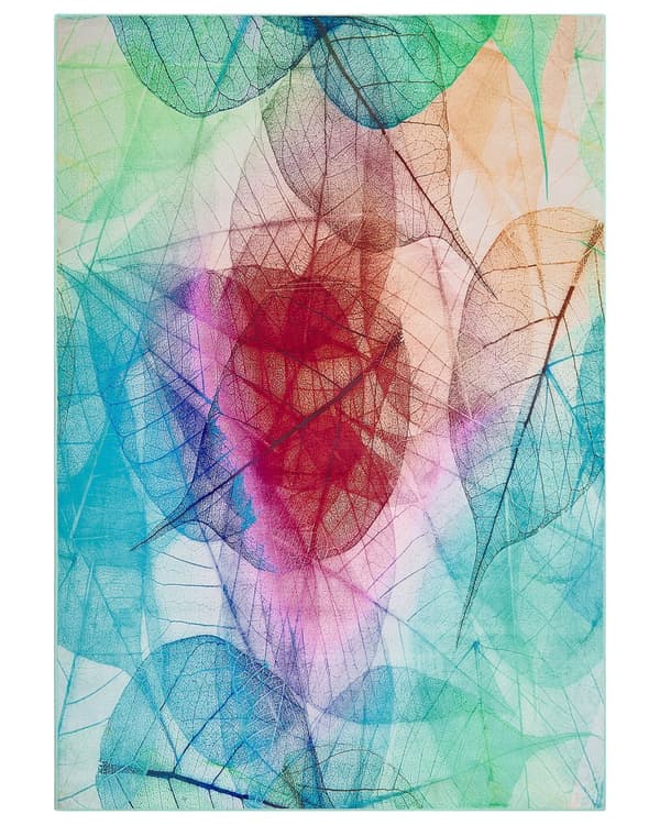 Matta Flerfärgad 160 x 230 cm Lövmönster Modern